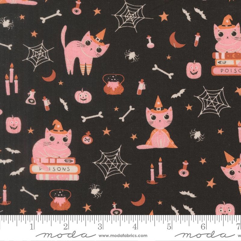 Moda - Purrs and Boos - Black/Pink Cats