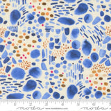 Moda Fabrics - Northern Brights - Lake Pebbles Blenders Watercolor - Dark Blue