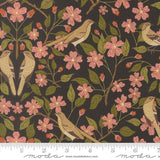 Moda - Ladybug Whimsy - Metallic - Midnight/Bird