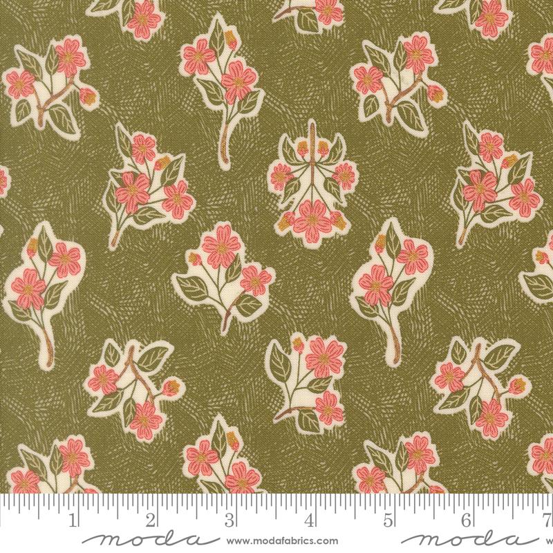 Moda - Ladybug Whimsy - Metallic - Grass