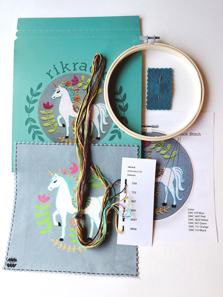 Rikrack - Embroidery Kit - Unicorn