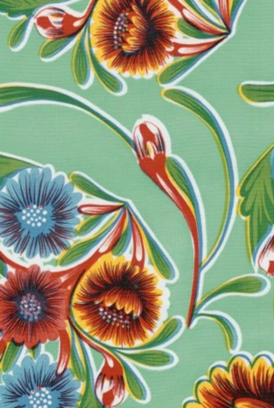 Oil Cloth - Bloom - Aqua
