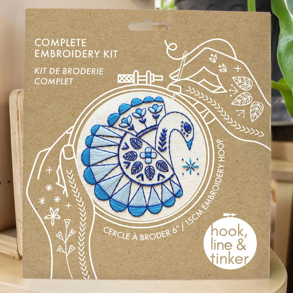 Sale! Hook, Line & Tinker - Embroidery Kit - Swan Swimming
