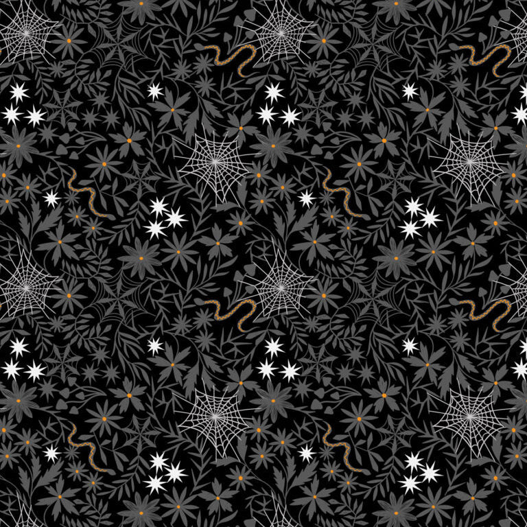 Lewis & Irene - Witchy Woods - Floral Cobwebs - Glow in the Dark
