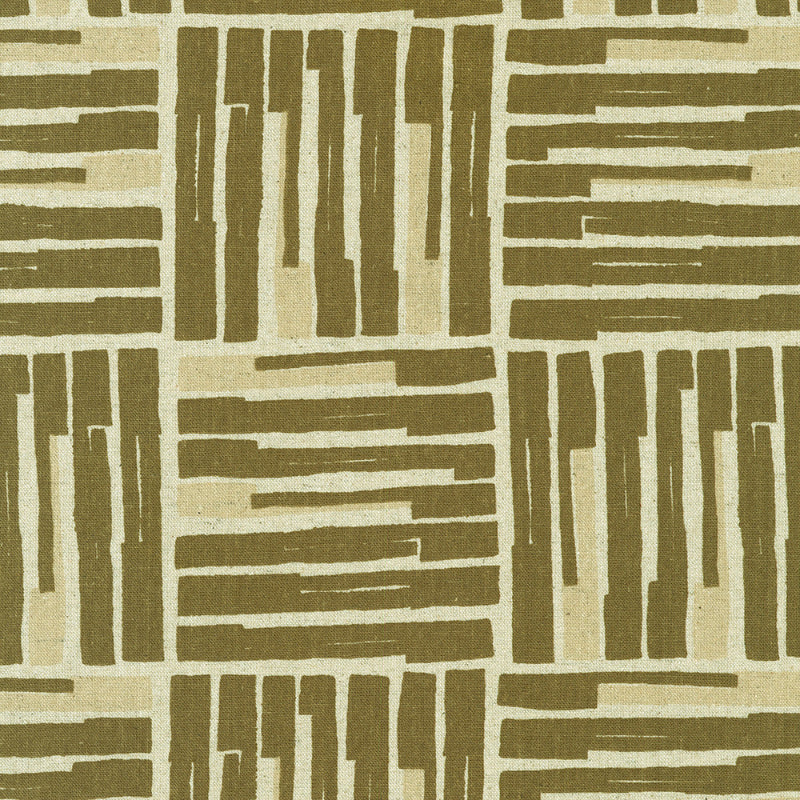 Orchard Run - Cotton Linen Canvas - Squares - Natural