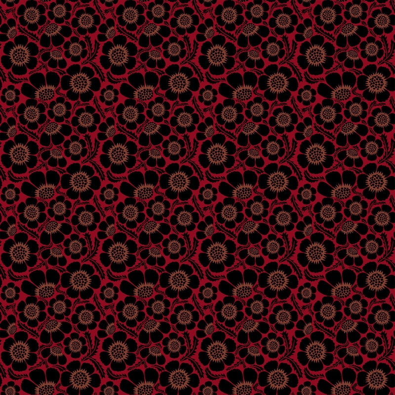 Anna Maria Textiles - Clean Cut - Prickly - Scarlet