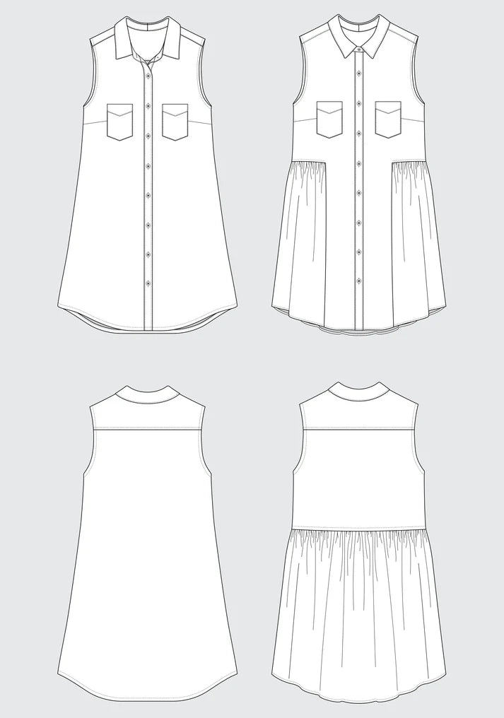Grainline - Alder Shirtdress - Various Sizes