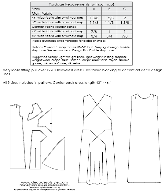 Decades of Style - #2005 1920s Baltimore Dress - PDF and Printed Pattern