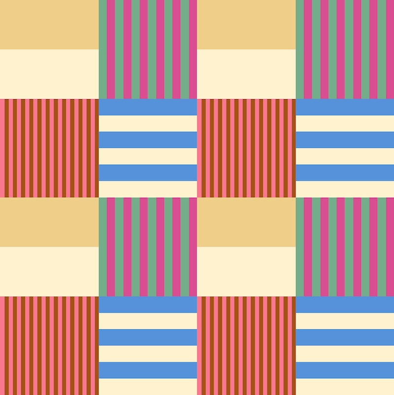 Anna Maria Textiles - Wide Back Quilting Cotton - Pale Stripe