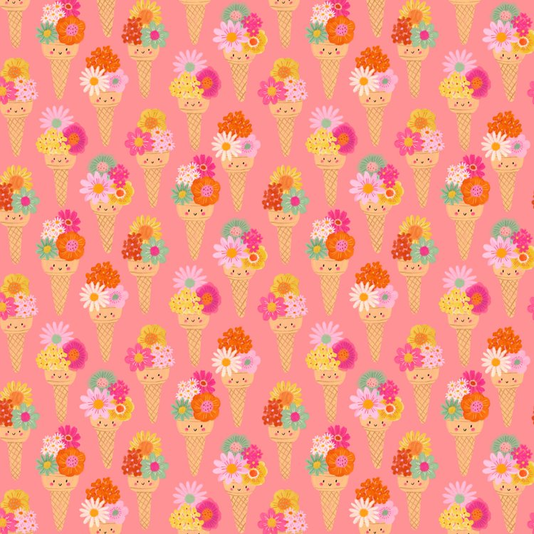 Dashwood Studio - Bee Happy - Ice Cream and Flowers - Pink