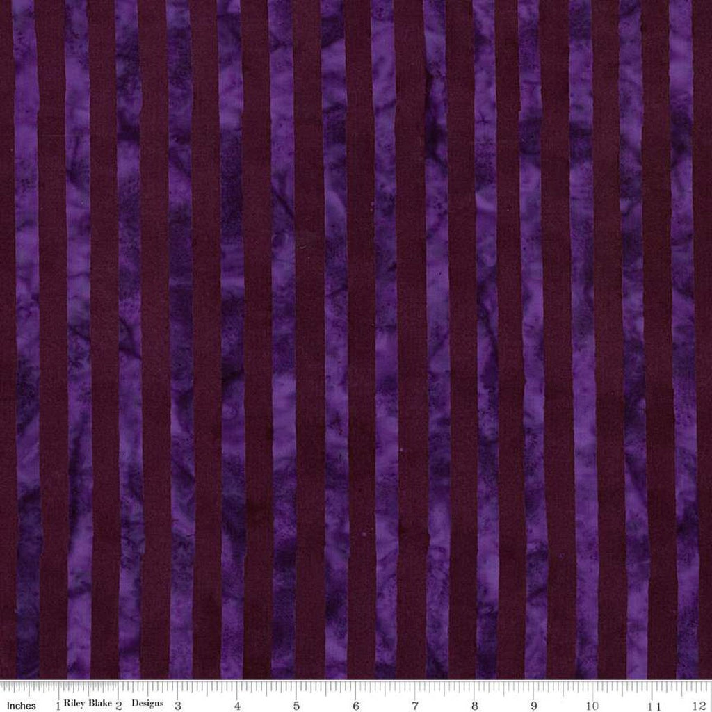 Riley Blake - Batik - Elementals - Get in Line - Plum Dressing