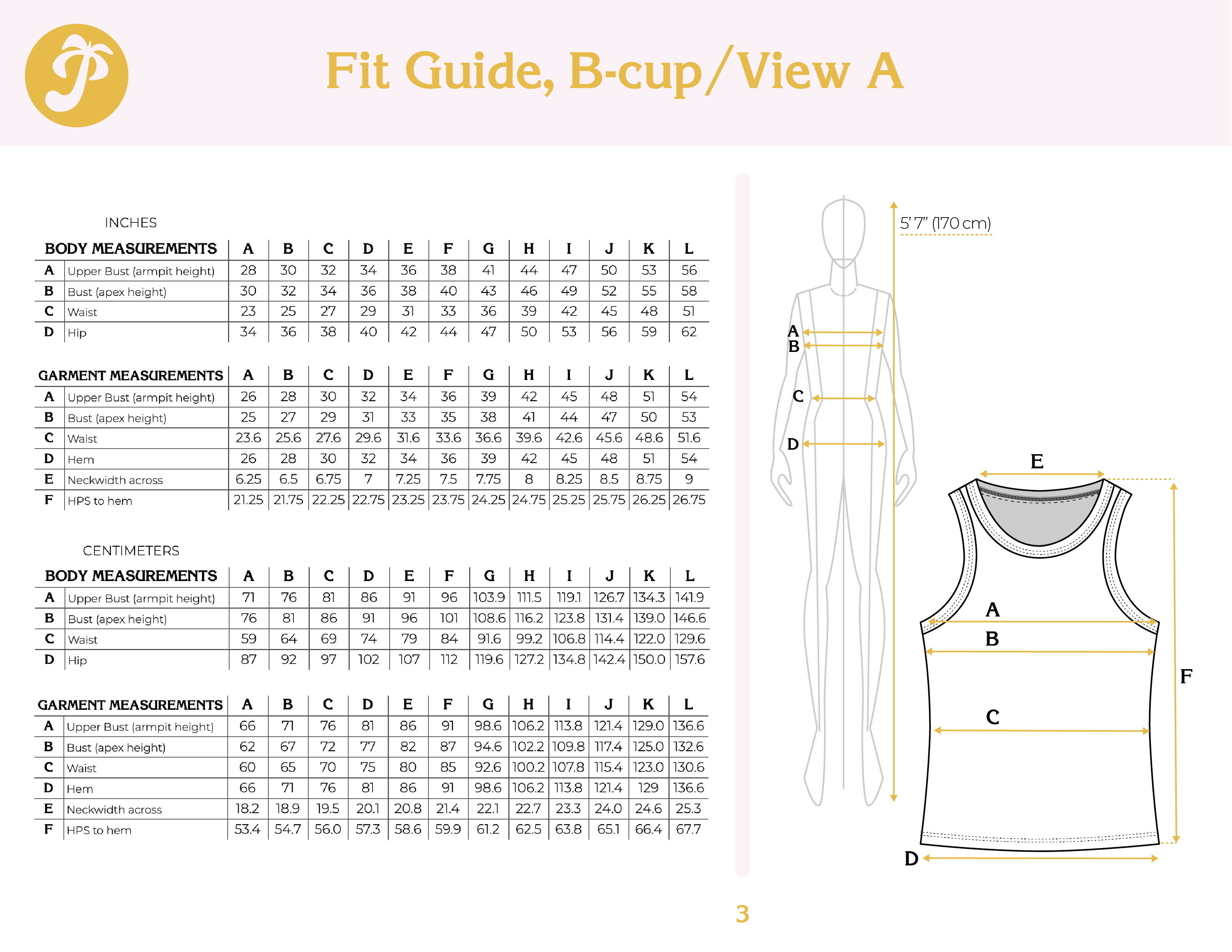 Paradise Patterns - Blomma Tank - PDF and Printed Pattern