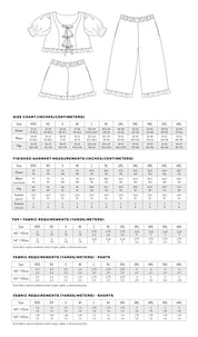 Matchy Matchy Sewing Club - Ruffle Brunch Set - PDF and Printed Pattern