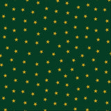 Lewis and Irene - Christmas in Bluebell Wood - Gold Stars - Christmas Green