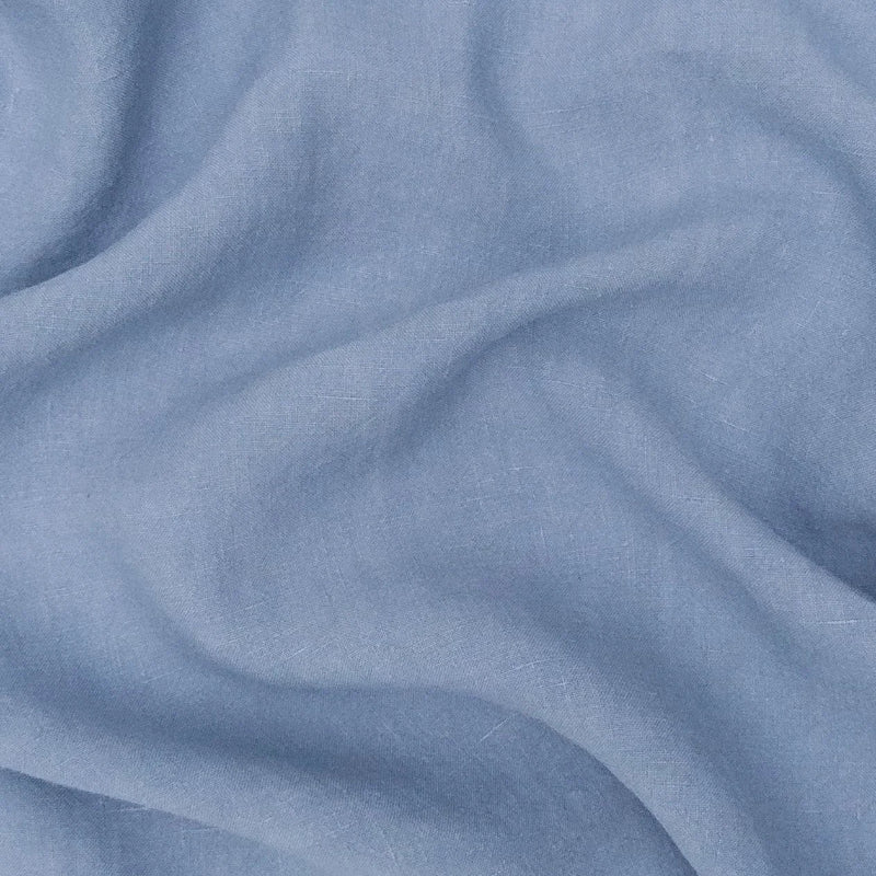 Close-up of blue fabric with visible texture