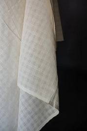 Merchant & Mills - Indian Cotton - Sheer Natural Chequered Stripe