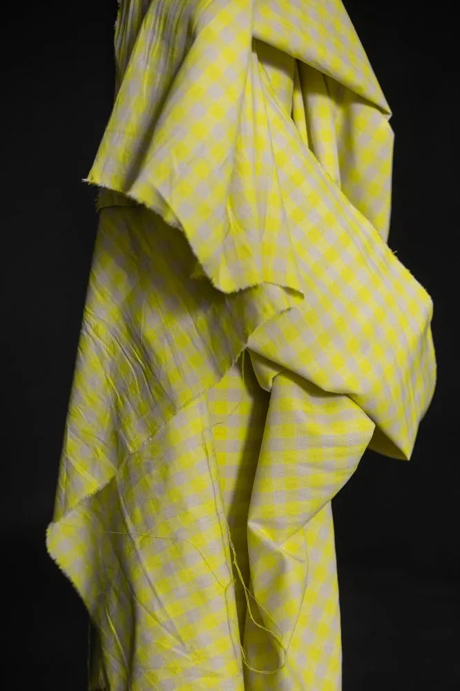 Merchant & Mills - Cotton Linen Gingham - Neon Fizz