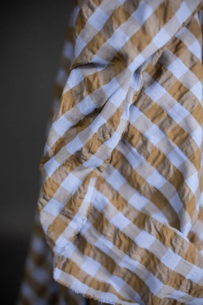Merchant & Mills - Organic Cotton Seersucker - Gingham - Millet