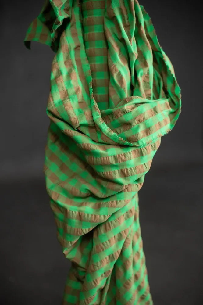 Merchant & Mills - Organic Cotton Seersucker - Gingham - Mojito