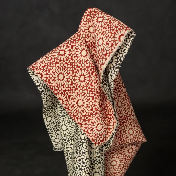 Merchant & Mills - Quilted Indian Block Print - Papercut Black & Red