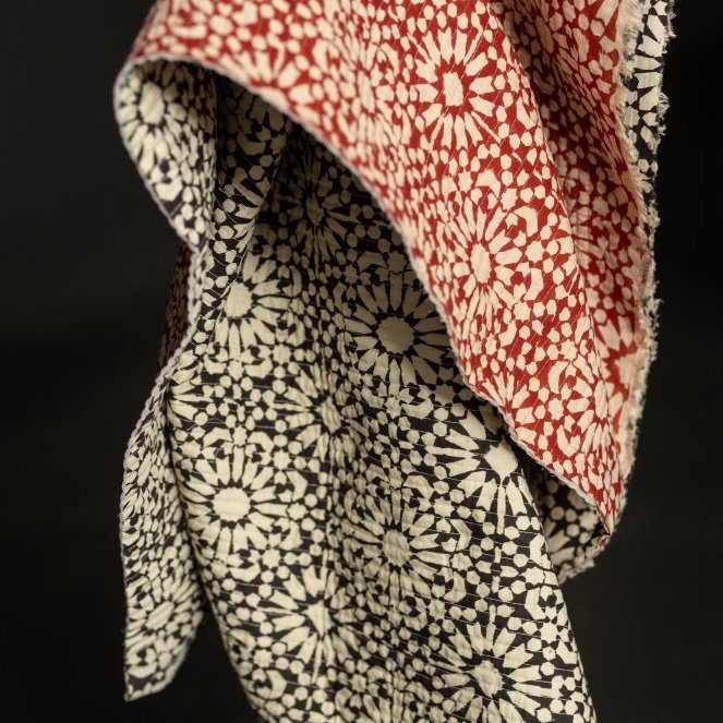 Merchant & Mills - Quilted Indian Block Print - Papercut Black & Red