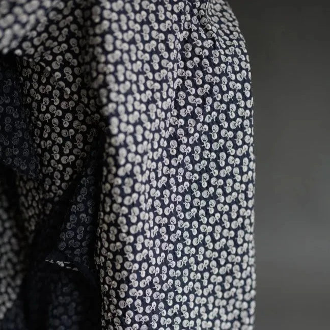 Merchant & Mills - Organic Cotton Seersucker - Donguri - Navy fabric