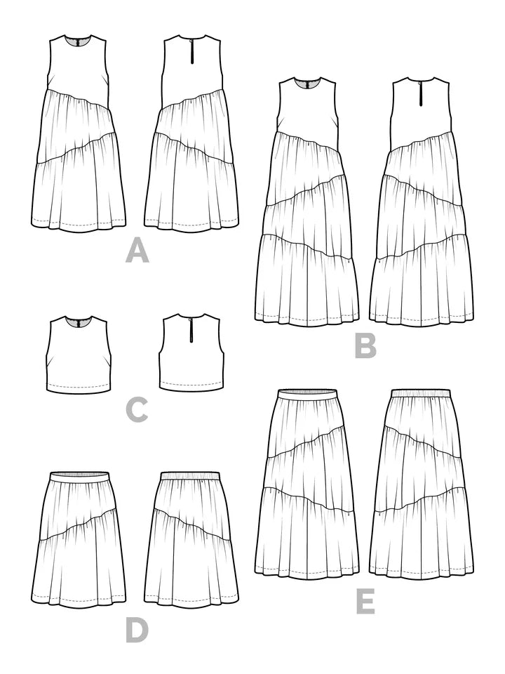 Closet Core - Azure Dress + Top + Skirt