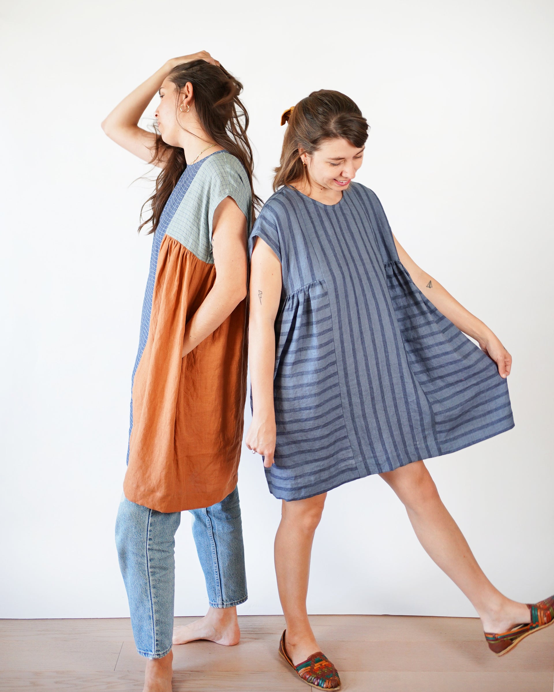 Matchy Matchy Sewing Club - Collage Gather Dress - PDF and Printed Pattern