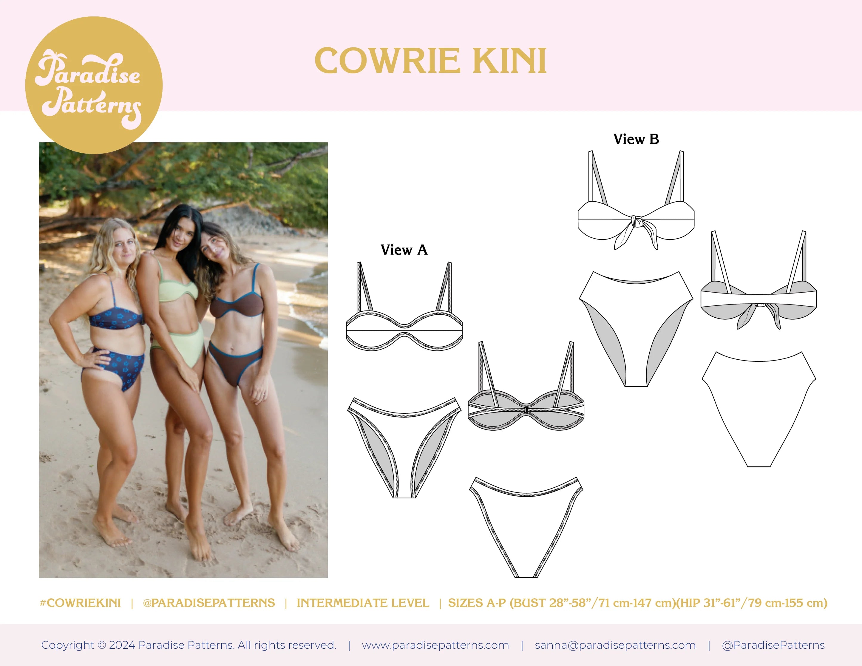 Paradise Patterns - Cowrie Kini - PDF and Printed Pattern
