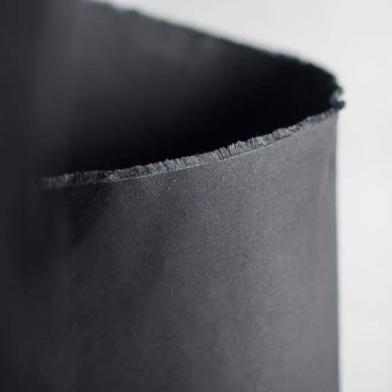 Close-up of a textured black fabric swatch.