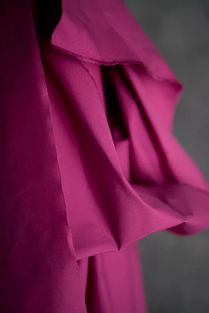 Draped dry oilskin in Magenta