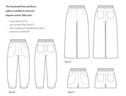 Sew Liberated - Chanterelle Pants/Shorts - Various Sizes