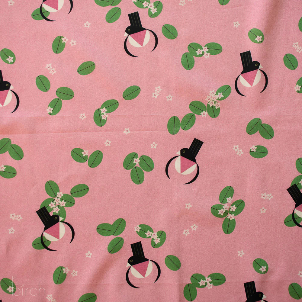 Birch Fabrics - Organic Cotton Poplin - Audubon Grosbeak