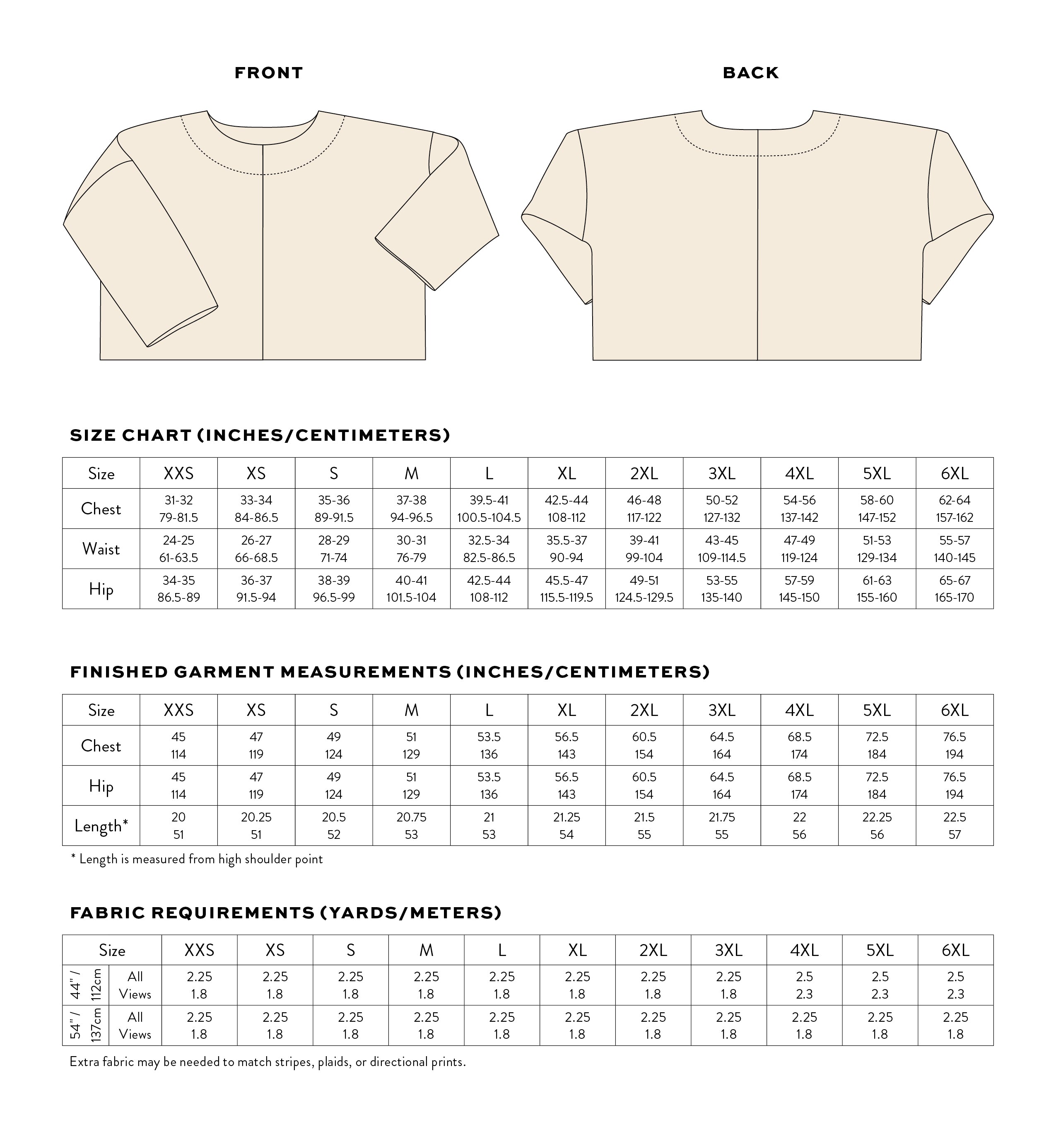 Matchy Matchy Sewing Club - Craft Studio Tee - PDF and Printed Pattern
