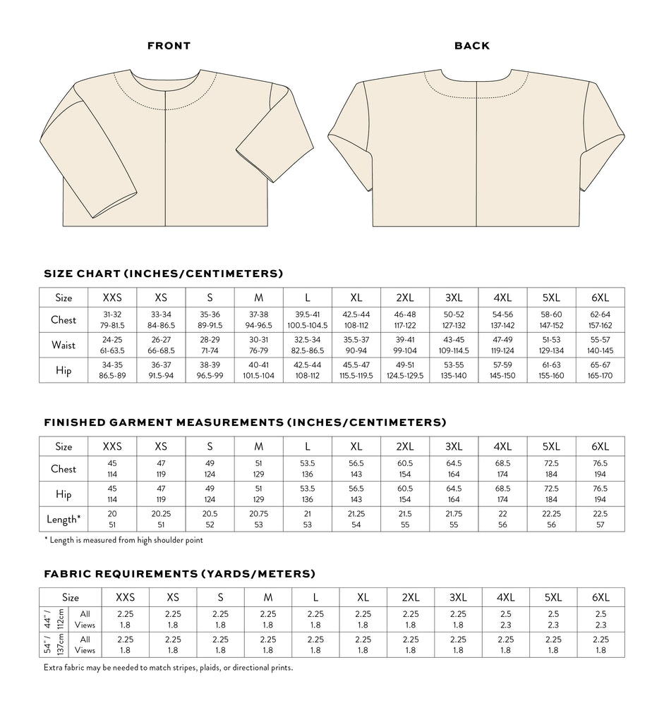 Matchy Matchy Sewing Club - Craft Studio Tee - PDF and Printed Pattern