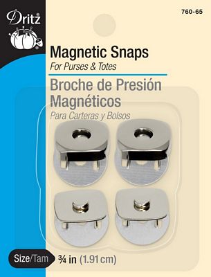 Dritz - Magnetic Snap - Nickel - Square - 3/4"
