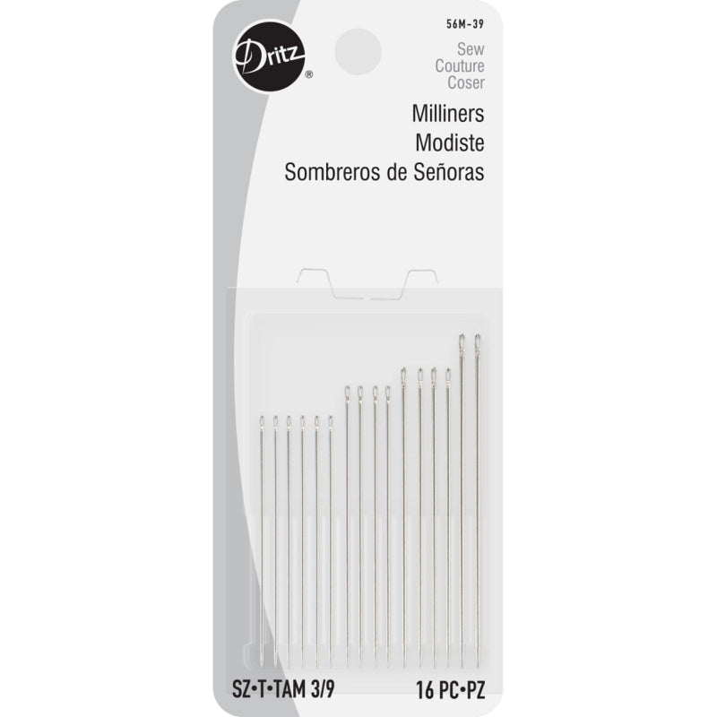 Dritz - Milliners Needles (No. 3-9) - 16 pk