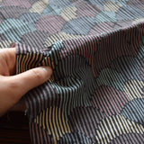 Kokka - Cotton/Linen Sheeting - Pathway by Bookhou - Scallops - Black