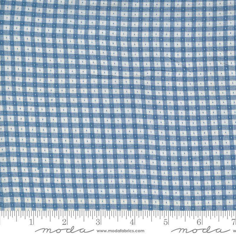 Blue and white gingham small check in blue and white