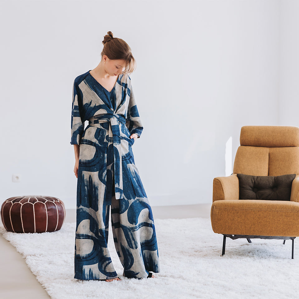 See You at Six - Linen Viscose Blend - Drifting Course