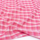 Eden Check - Cotton Linen - Sunset