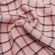 Eden Check - Cotton Linen - Strawberry