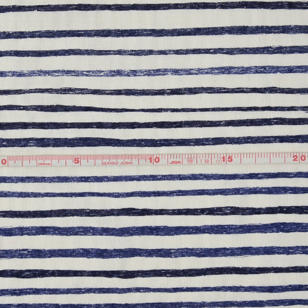 Nani Iro - Organic Cotton Double Gauze - SAAAA SAAAA - Blue and White Stripe