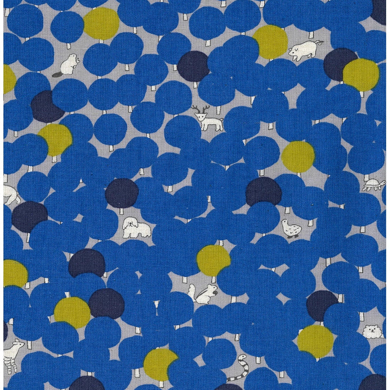 Linen Sheeting - Marble SUD Tree Dot - Blue