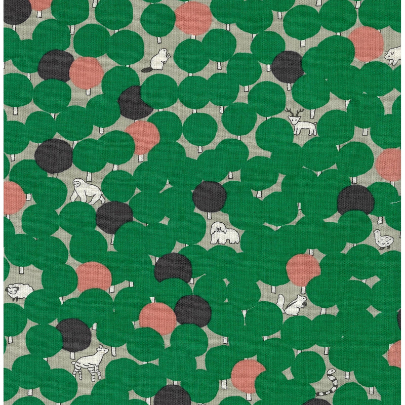 Linen Sheeting - Marble SUD Tree Dot - Green