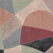 Kokka - Cotton/Linen Sheeting - Pathway by Bookhou - Shapes - Dark Pink