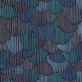 Kokka - Cotton/Linen Sheeting - Pathway by Bookhou - Scallops - Navy
