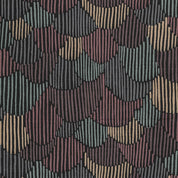 Kokka - Cotton/Linen Sheeting - Pathway by Bookhou - Scallops - Black