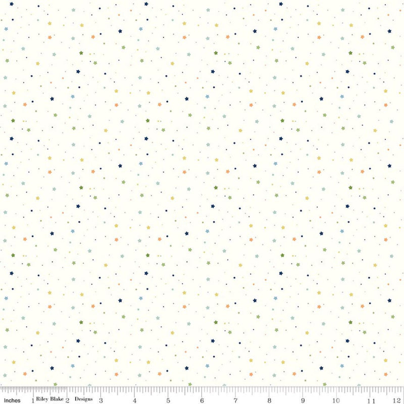 Riley Blake - Flannel - Love You to the Moon - Stars - Multi