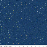 Riley Blake - Flannel - Love You to the Moon - Stars - Navy